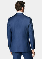 Mid Blue Tailored Fit Havana Suit Jacket