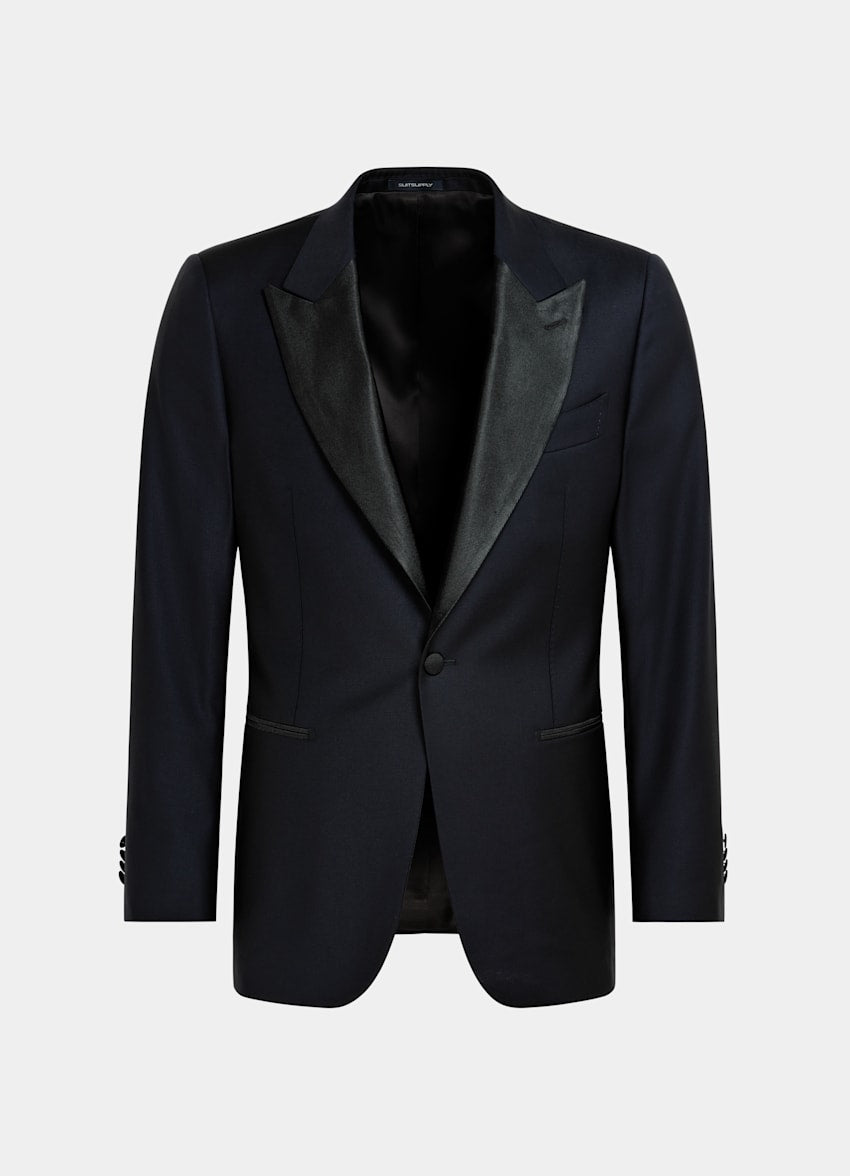 Navy Tailored Fit Lazio Dinner Jacket