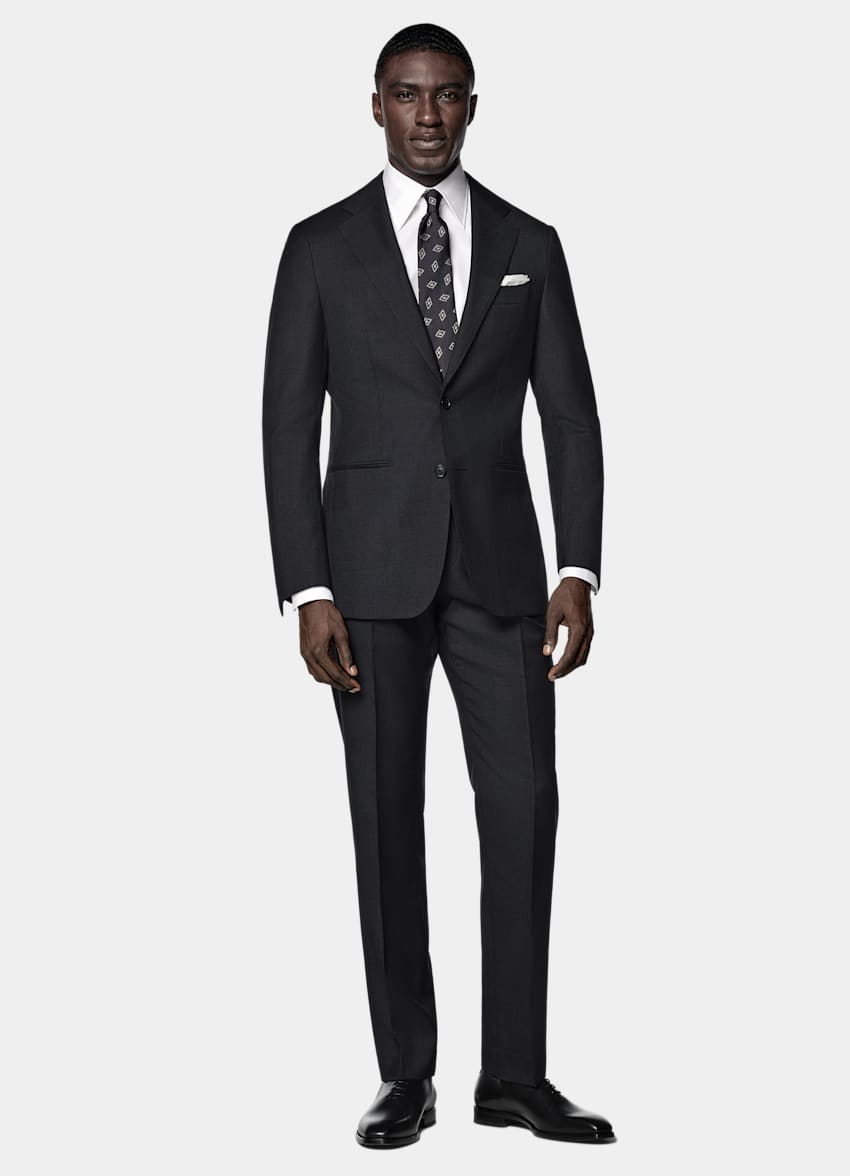 Dark Grey Perennial Tailored Fit Havana Suit