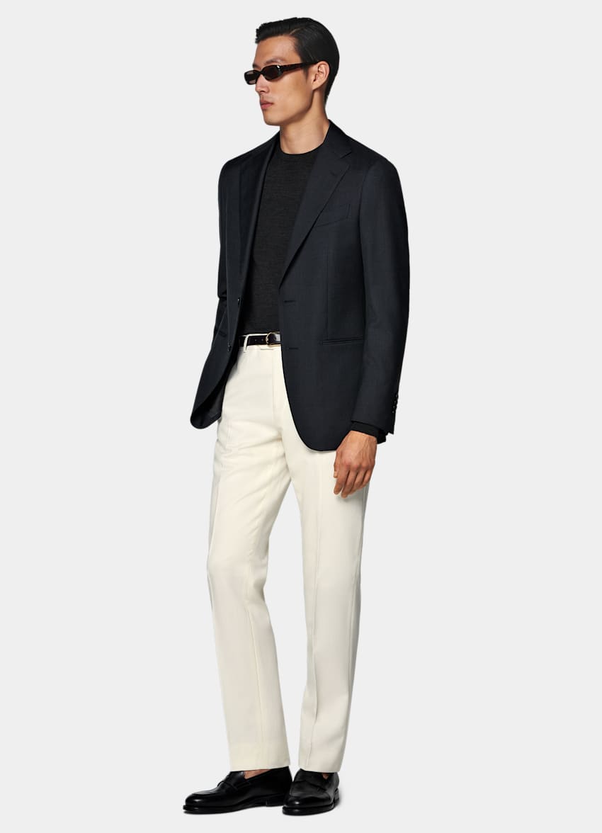 Dark Grey Perennial Tailored Fit Havana Suit Jacket