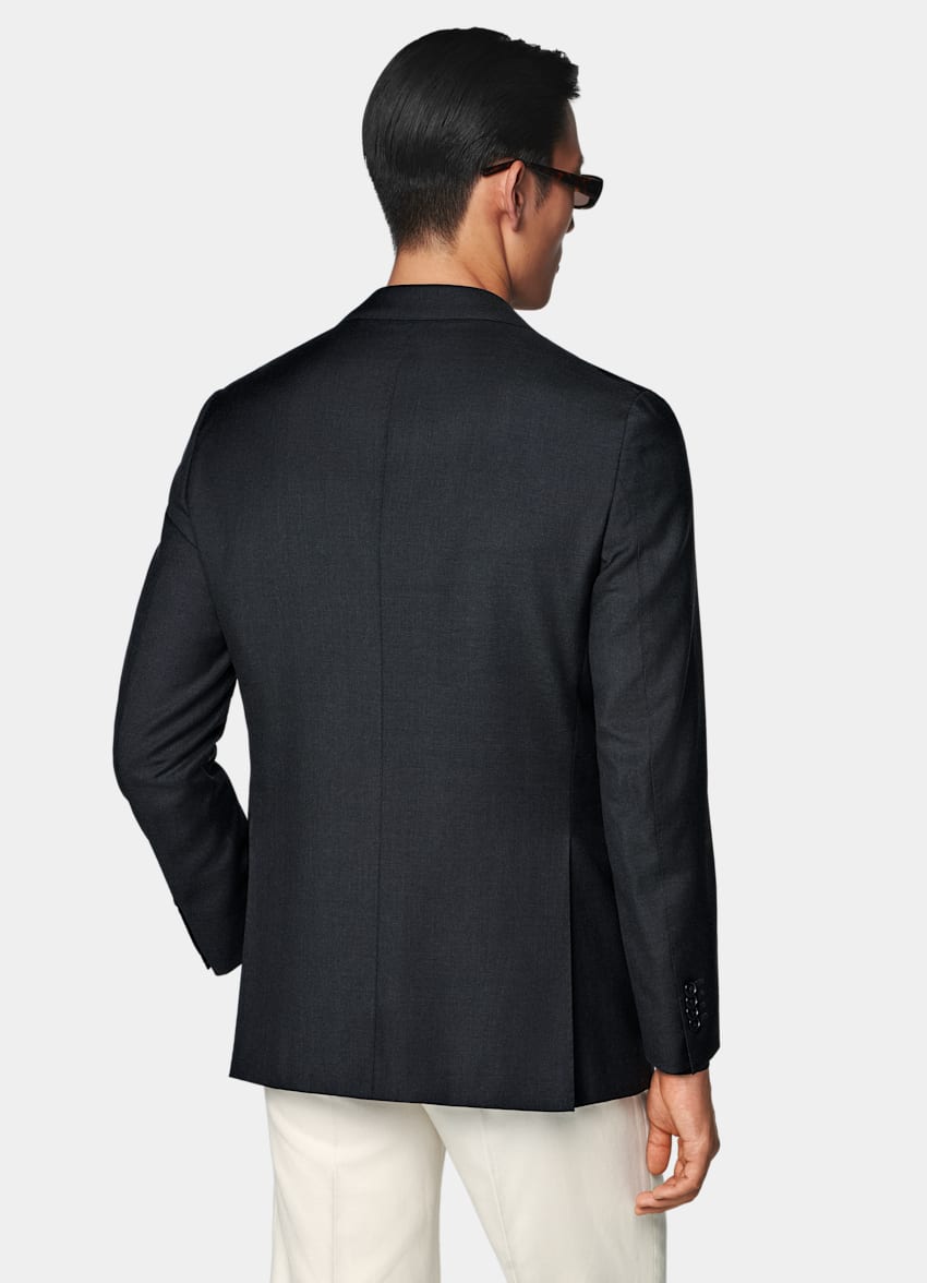 Dark Grey Perennial Tailored Fit Havana Suit Jacket