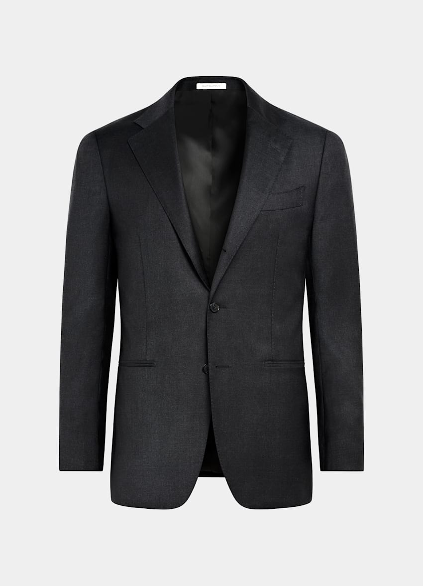 Dark Grey Perennial Tailored Fit Havana Suit Jacket