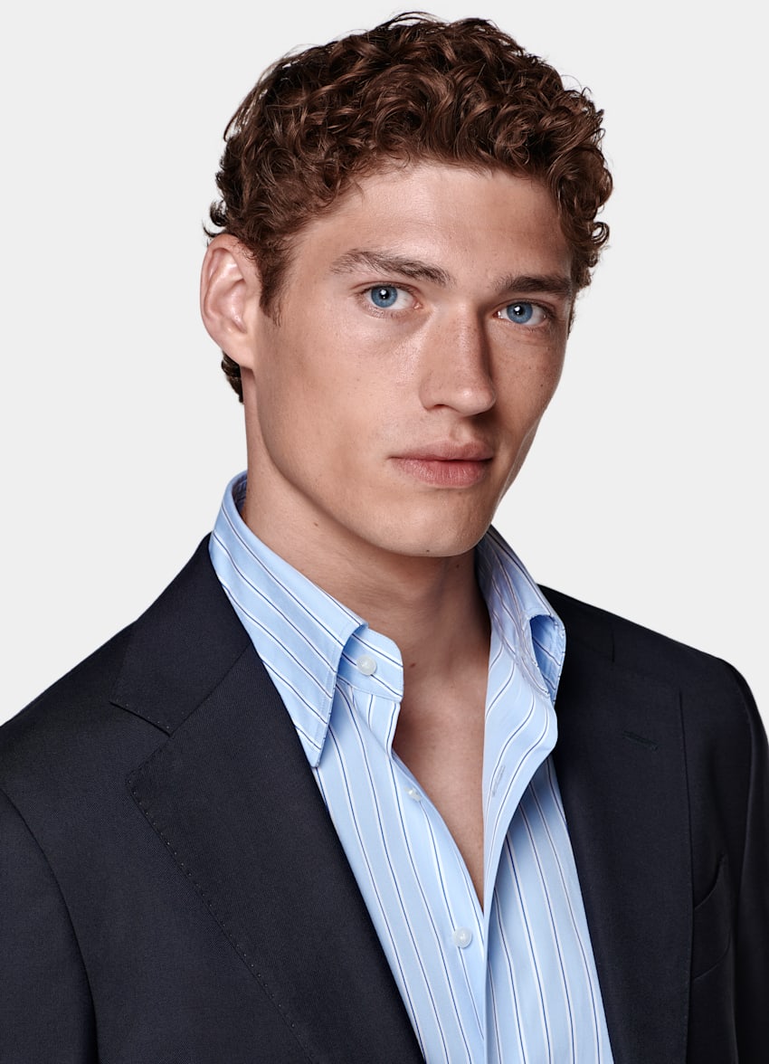 Navy Perennial Tailored Fit Havana Suit Jacket