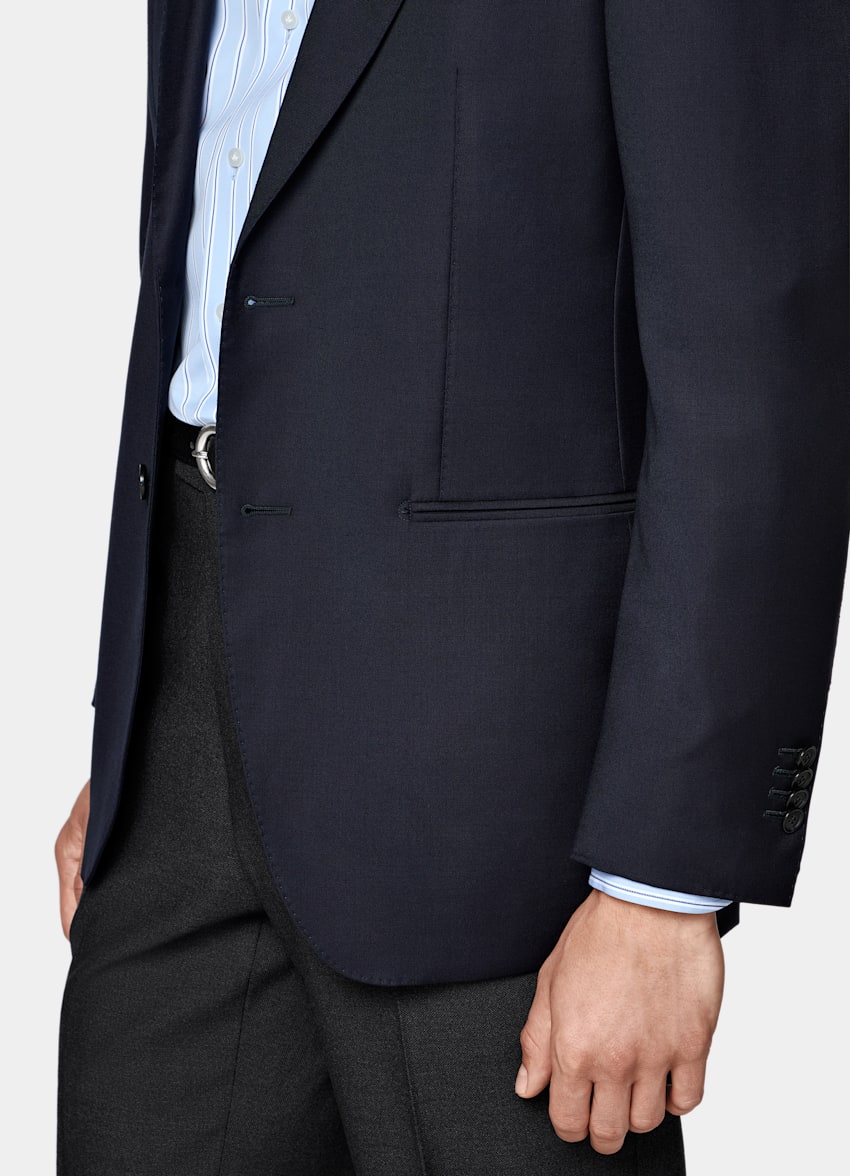 Navy Perennial Tailored Fit Havana Suit Jacket