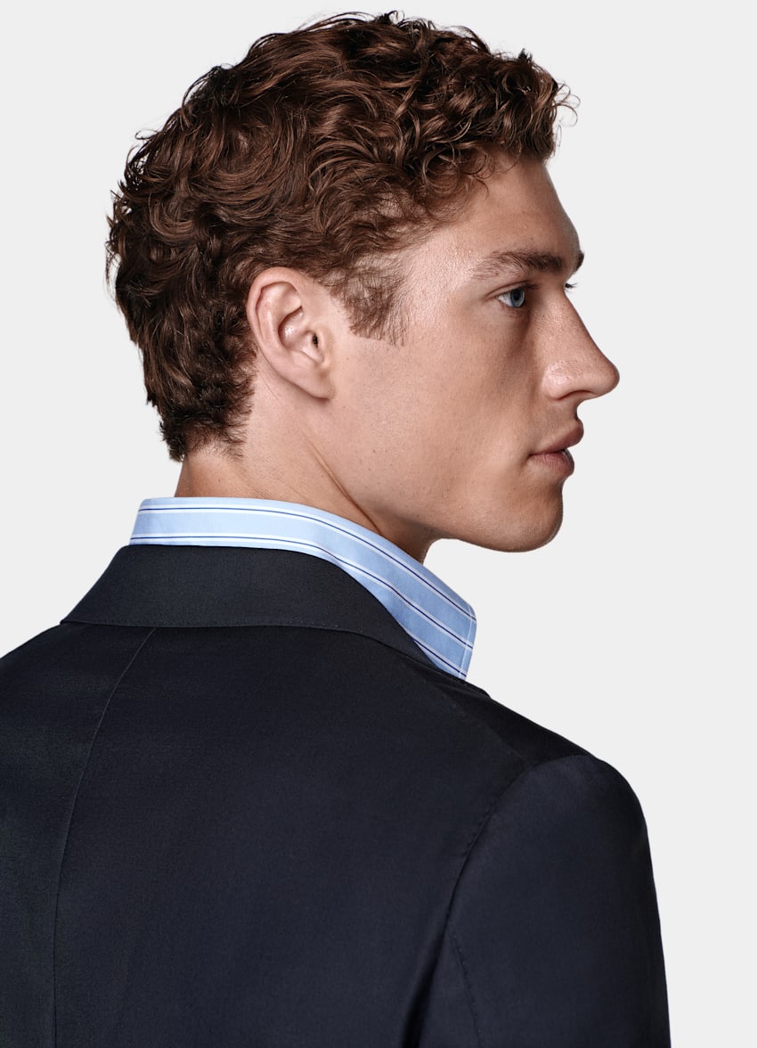 Navy Perennial Tailored Fit Havana Suit Jacket