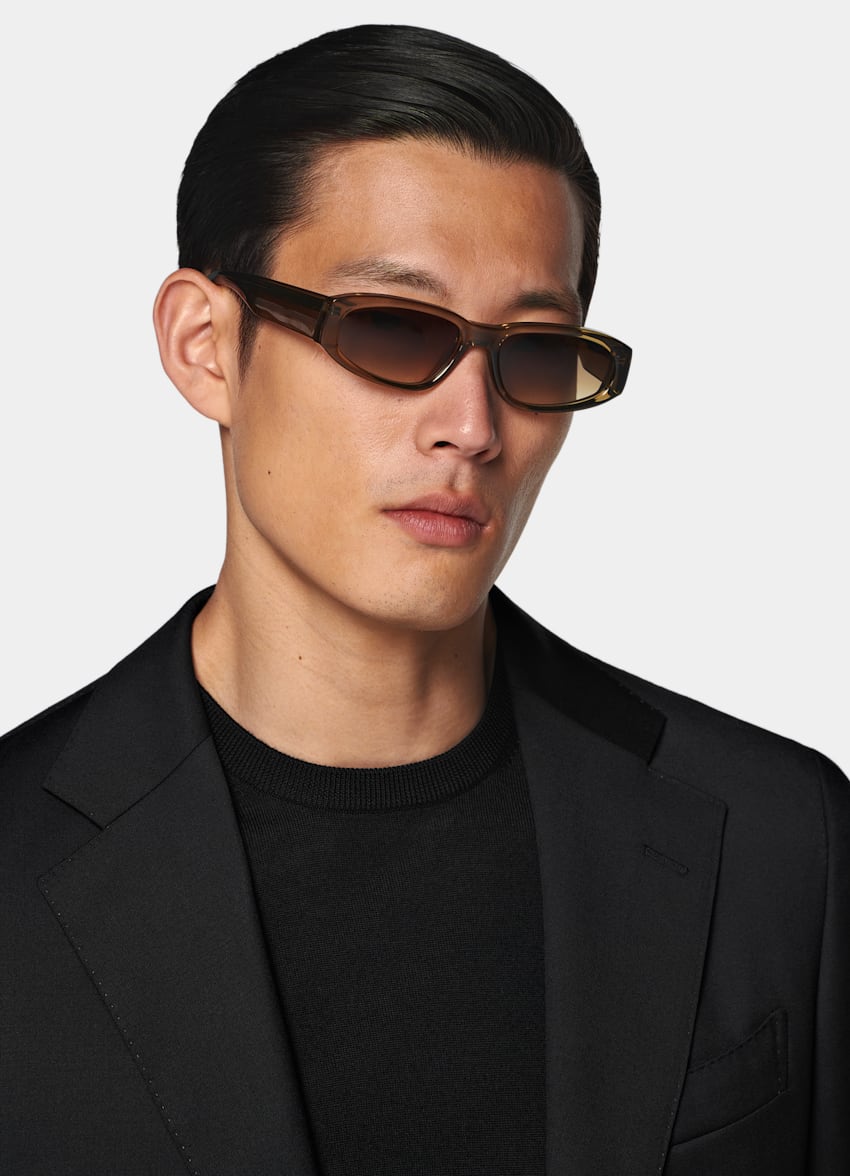 Black Perennial Tailored Fit Havana Suit Jacket