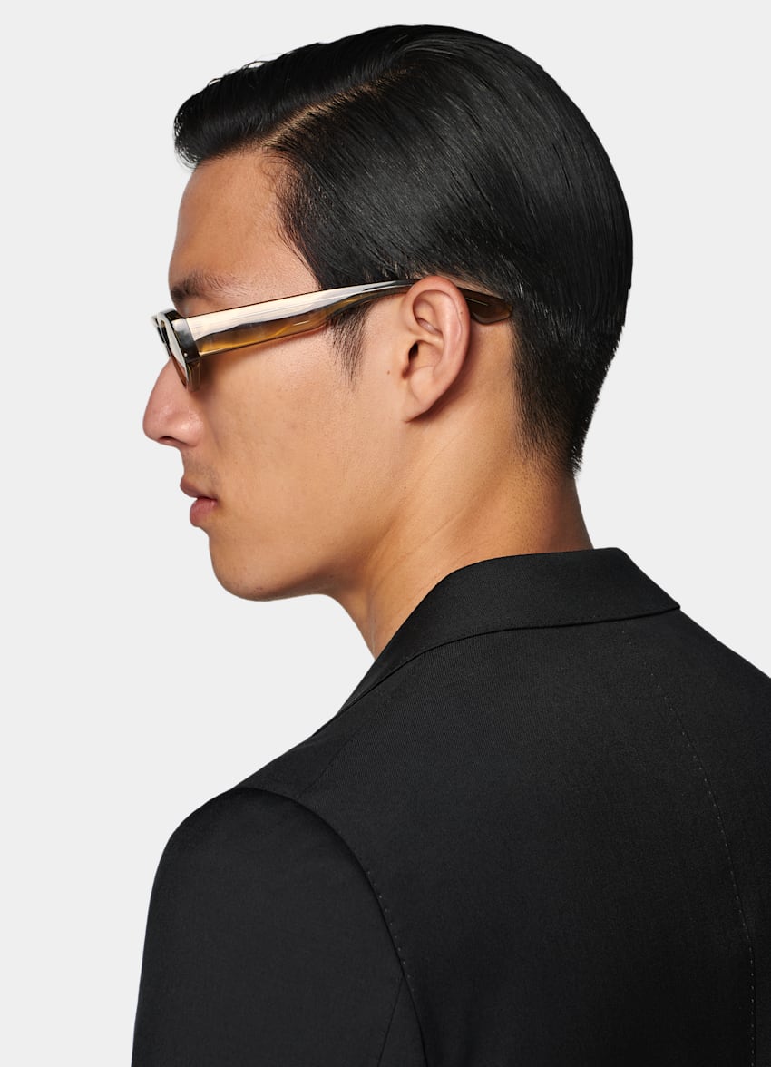 Black Perennial Tailored Fit Havana Suit Jacket