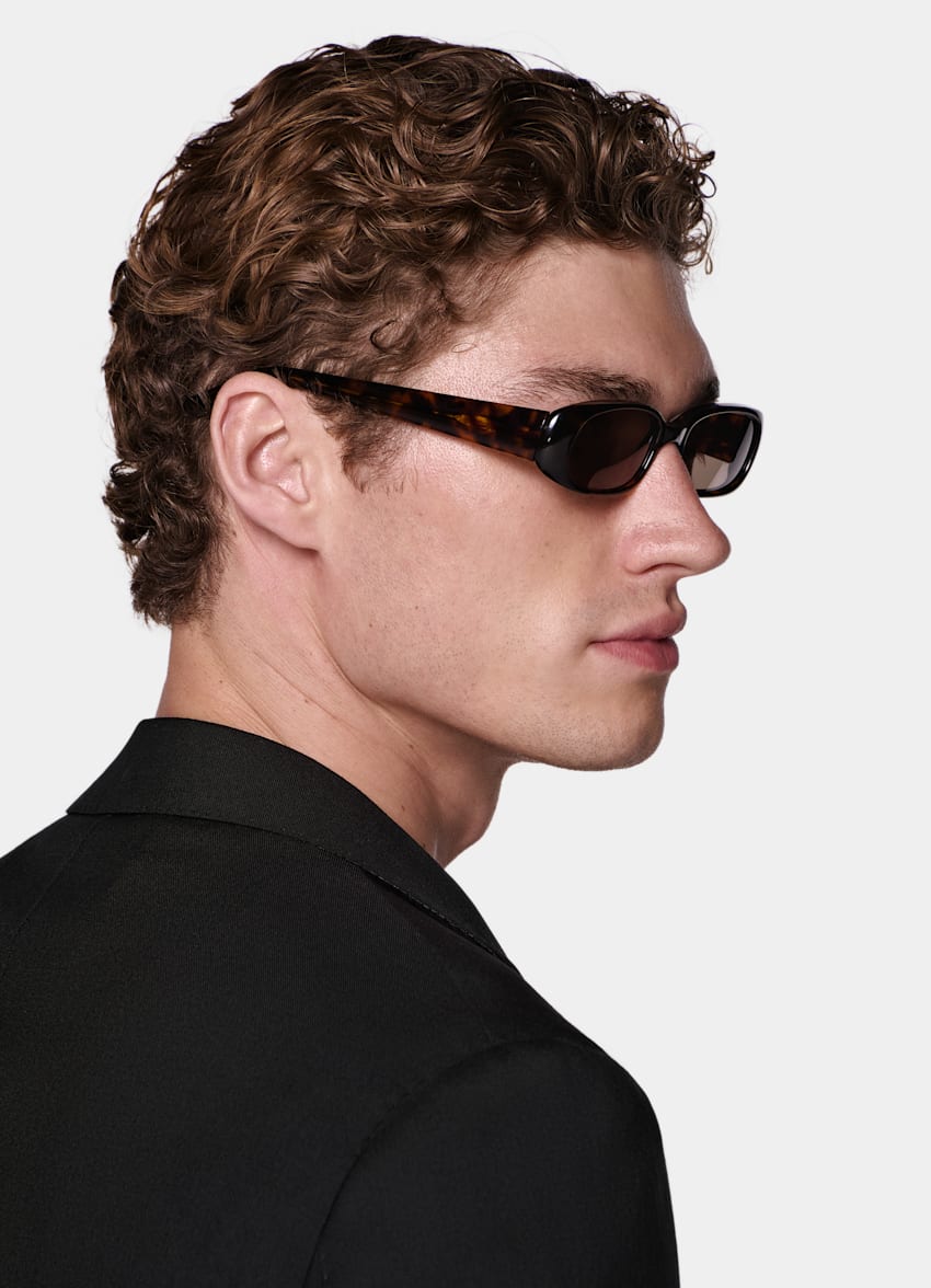 Black Tailored Fit Havana Suit Jacket
