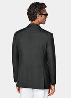 Dark Grey Tailored Fit Havana Suit Jacket
