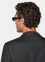Dark Grey Tailored Fit Havana Suit Jacket