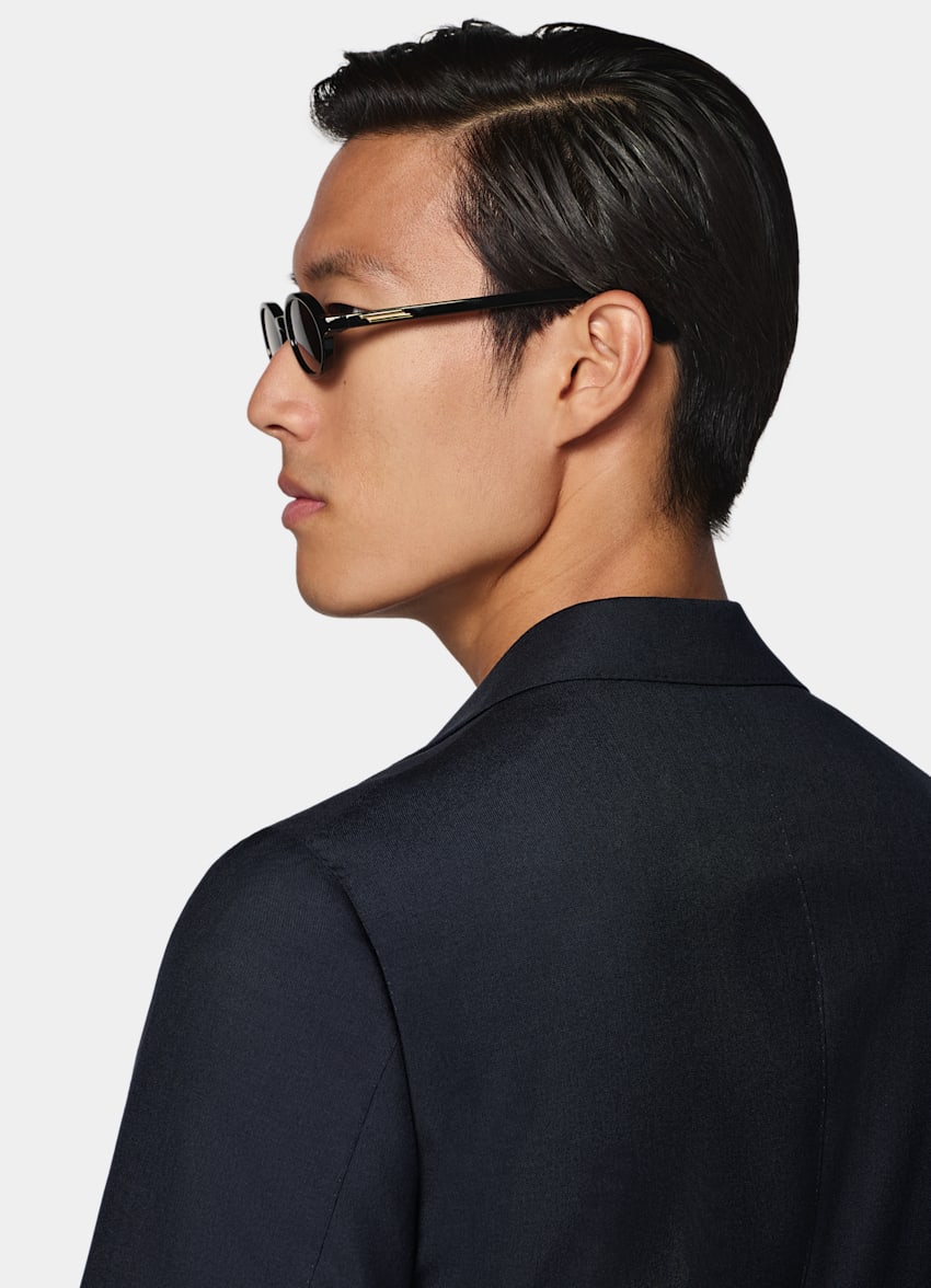 Navy Tailored Fit Havana Suit Jacket