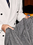 Black Checked Tailored Fit Havana Suit