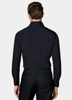 Navy Widespread Collar Shirt