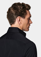 Navy Widespread Collar Shirt