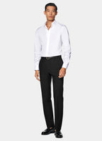 White Widespread Collar Shirt