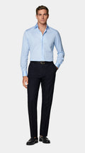 Light Blue Widespread Collar Shirt