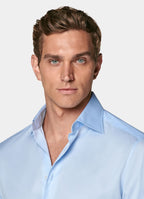 Light Blue Widespread Collar Shirt