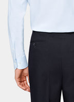 Light Blue Striped Widespread Collar Shirt