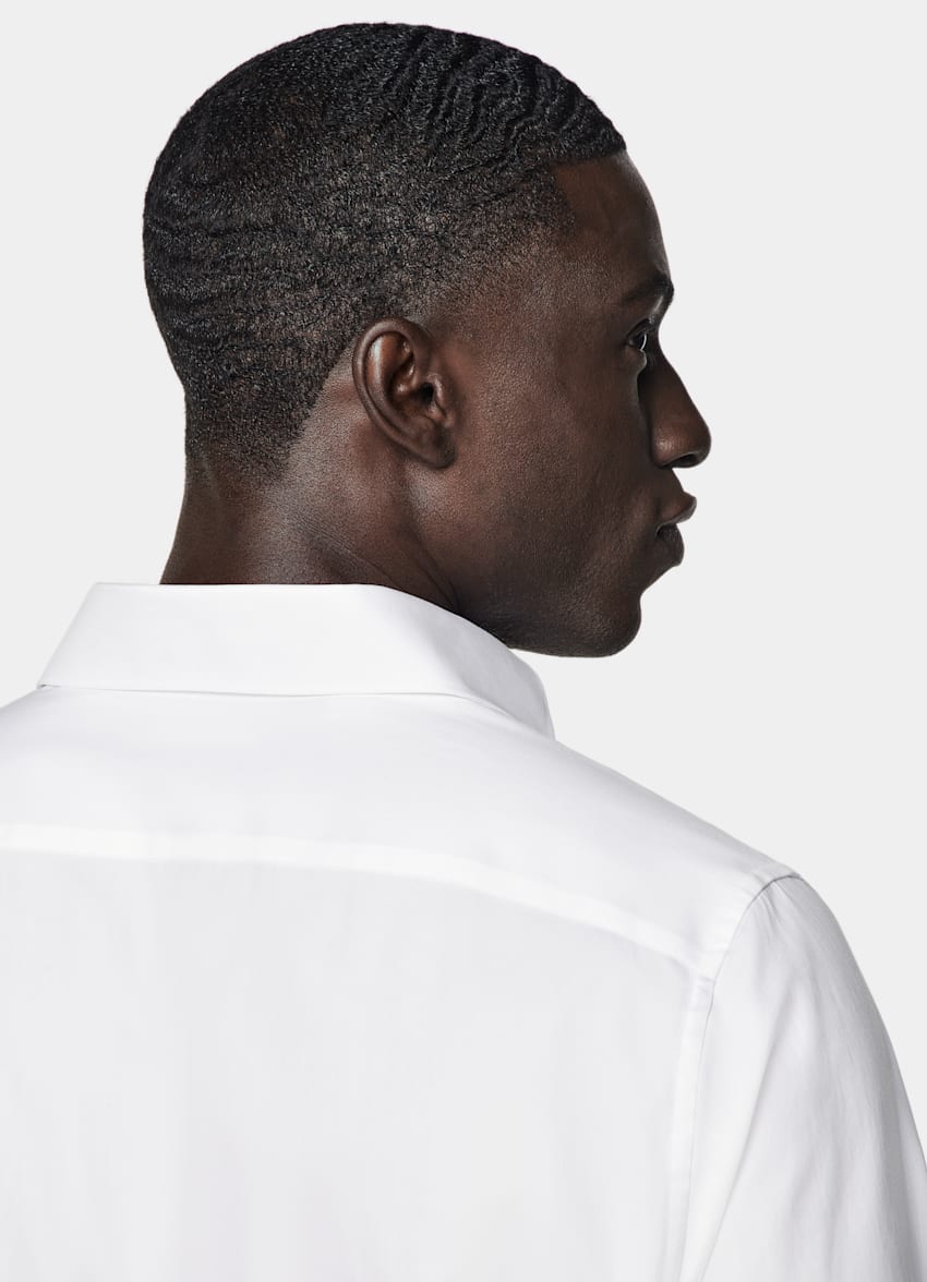 White Cutaway Collar Shirt
