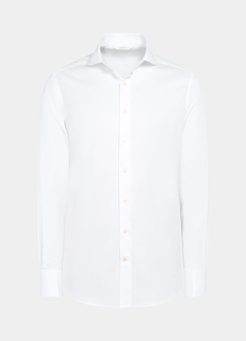 White Cutaway Collar Shirt