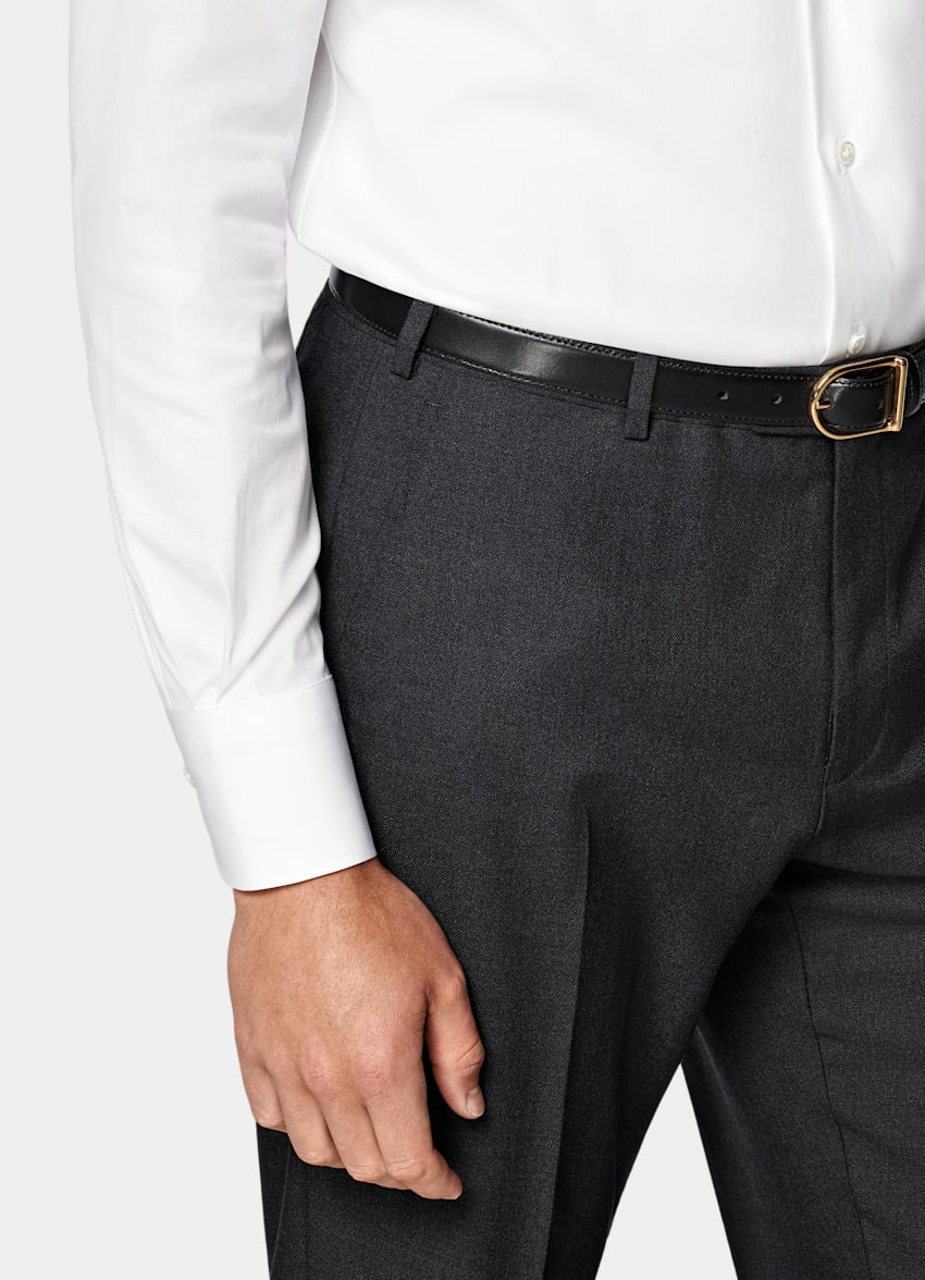White Widespread Collar Shirt