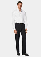 White Widespread Collar Shirt