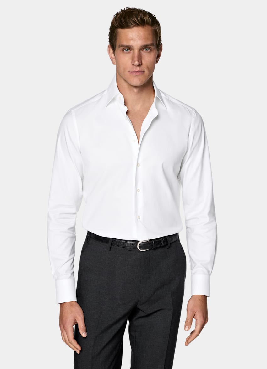 White Classic Collar Shirt