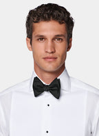 White Piqué Tailored Fit Tuxedo Shirt