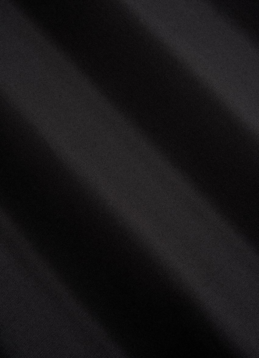 Black Widespread Collar Shirt