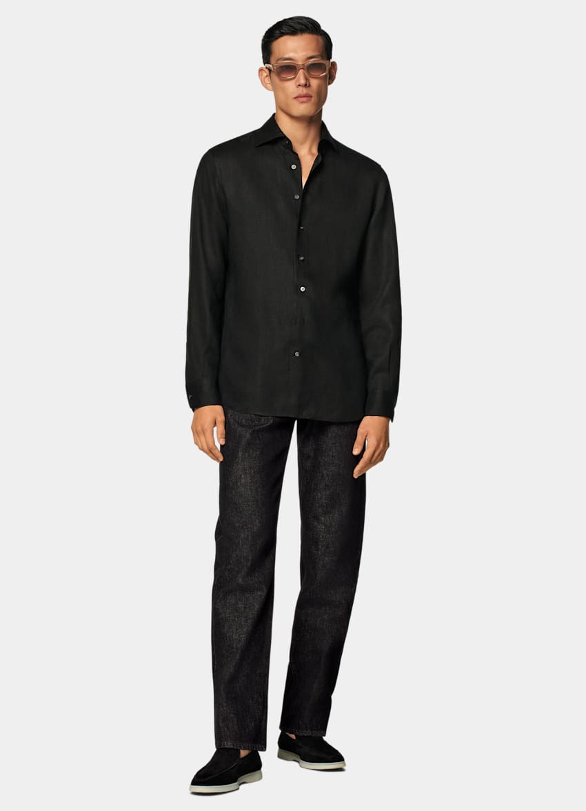 Black Linen Shirt