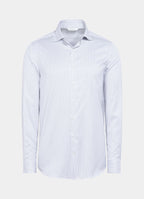 Navy Striped Widespread Collar Shirt