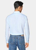 Light Blue Striped Classic Collar Shirt