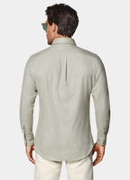 Light Green Cotton Flannel Shirt