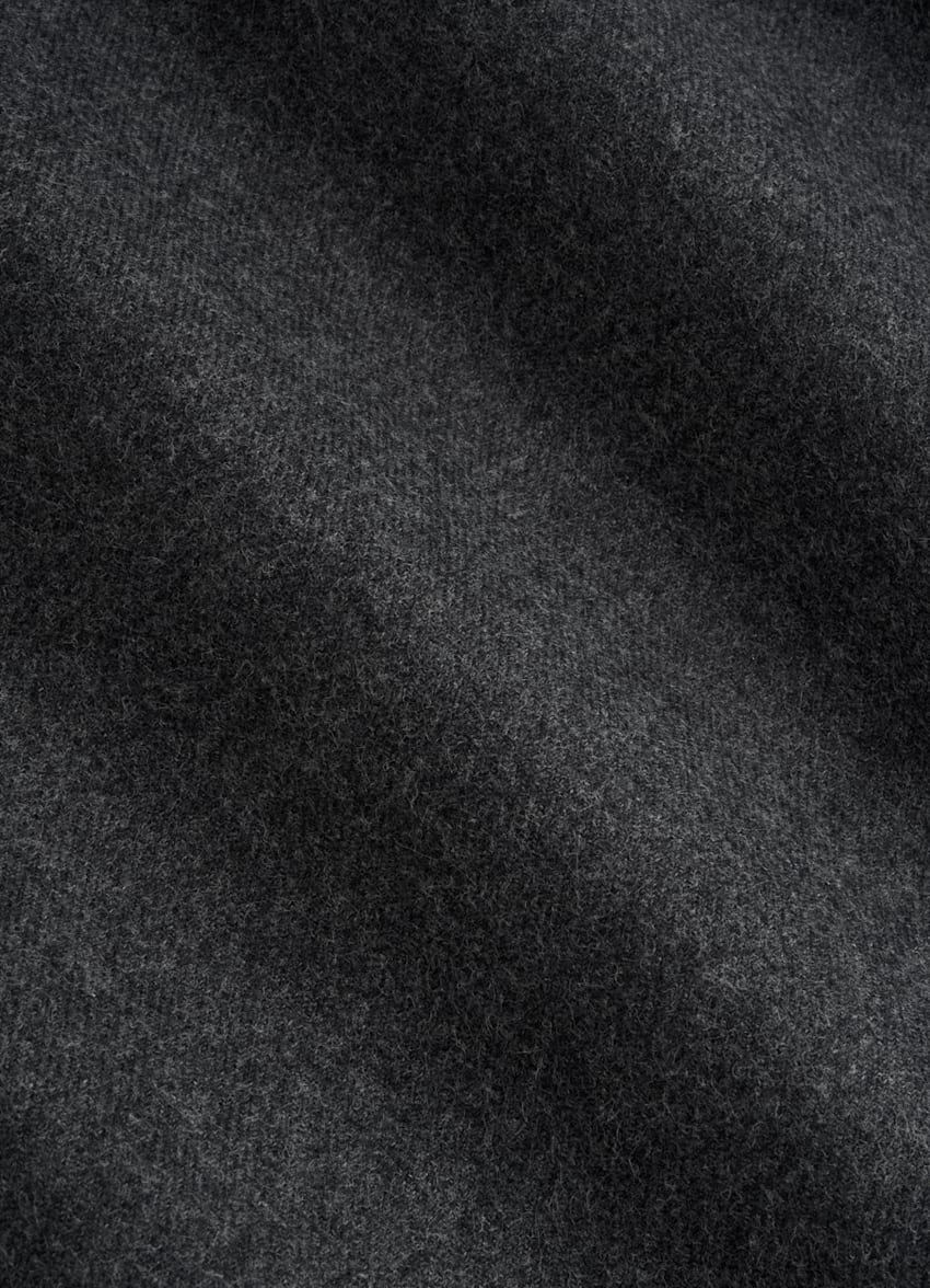 Dark Grey Cotton Flannel Shirt