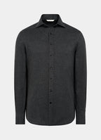 Dark Grey Cotton Flannel Shirt