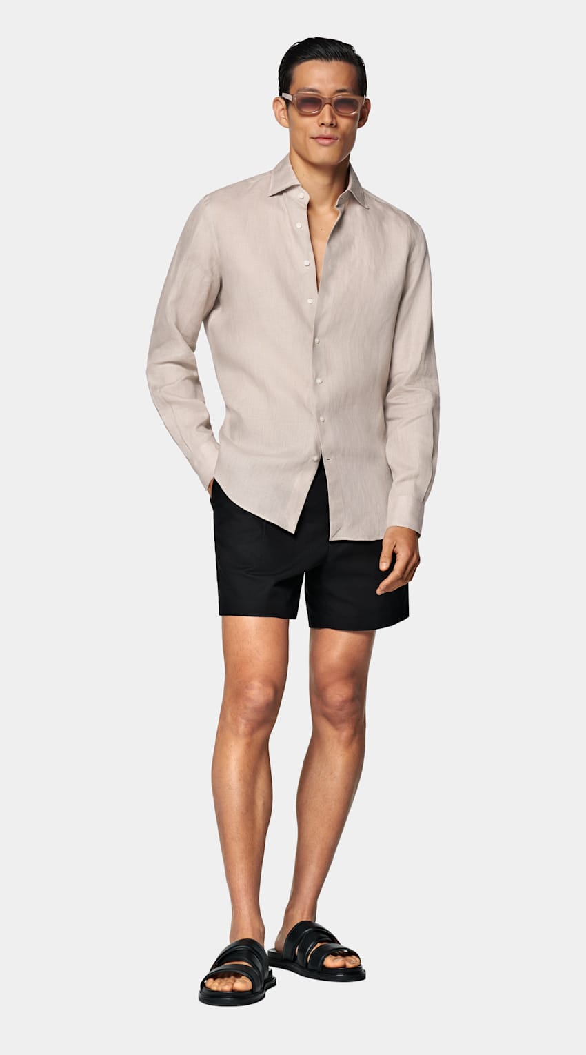 Light Brown Linen Shirt