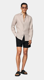 Light Brown Linen Shirt