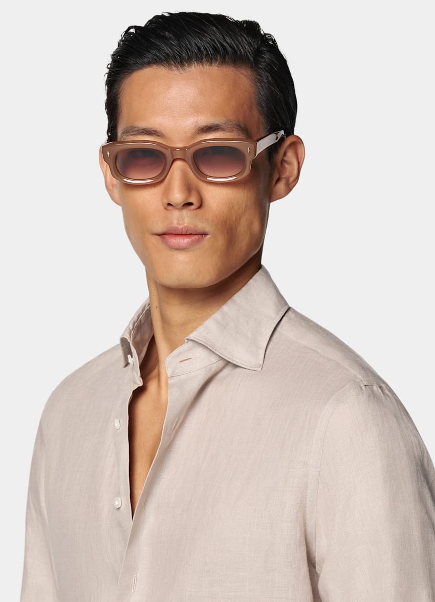 Light Brown Linen Shirt