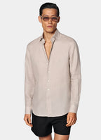 Light Brown Linen Shirt