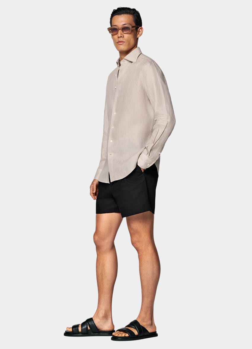 Light Brown Linen Shirt