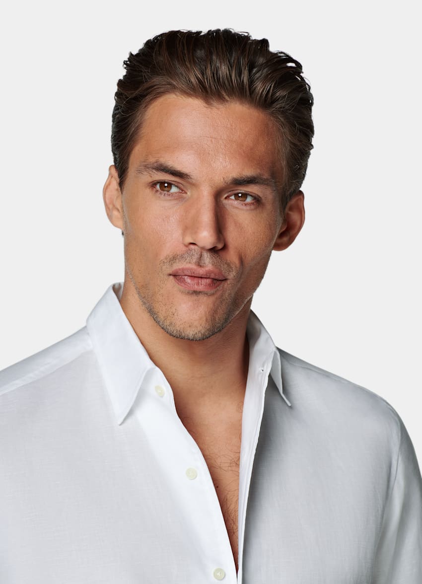White Classic Collar Shirt