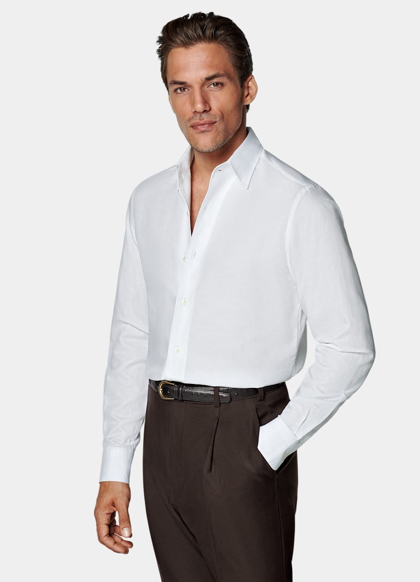 White Classic Collar Shirt