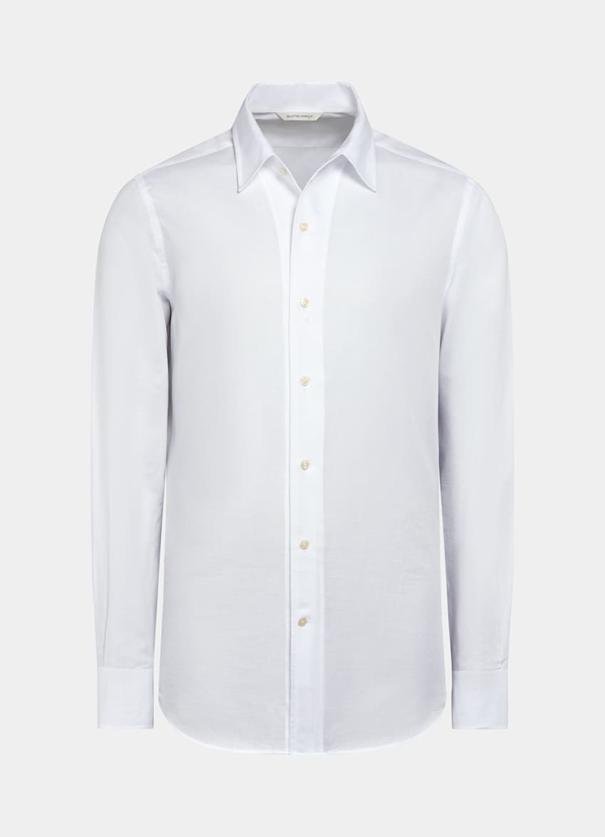 White Classic Collar Shirt