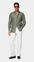 Green Linen Shirt