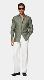 Green Linen Shirt