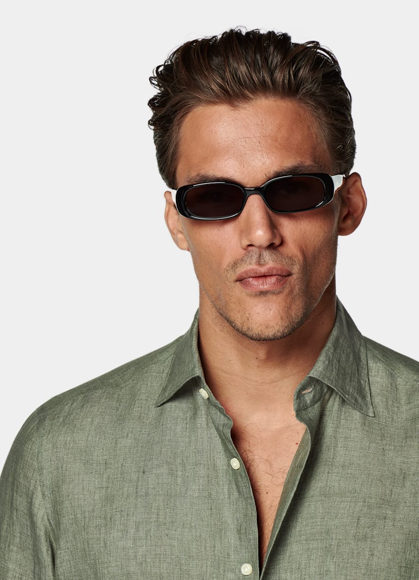 Green Linen Shirt