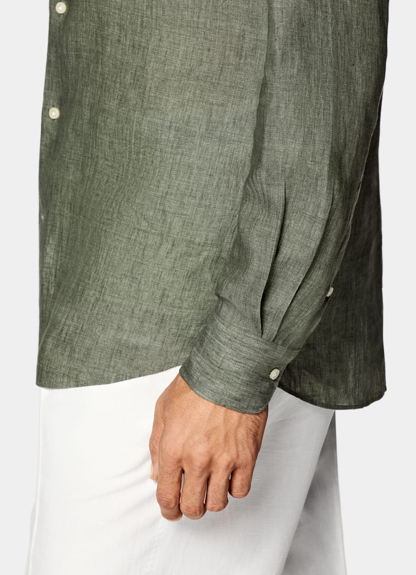 Green Linen Shirt
