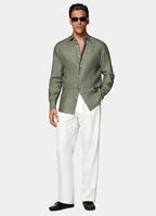 Green Linen Shirt