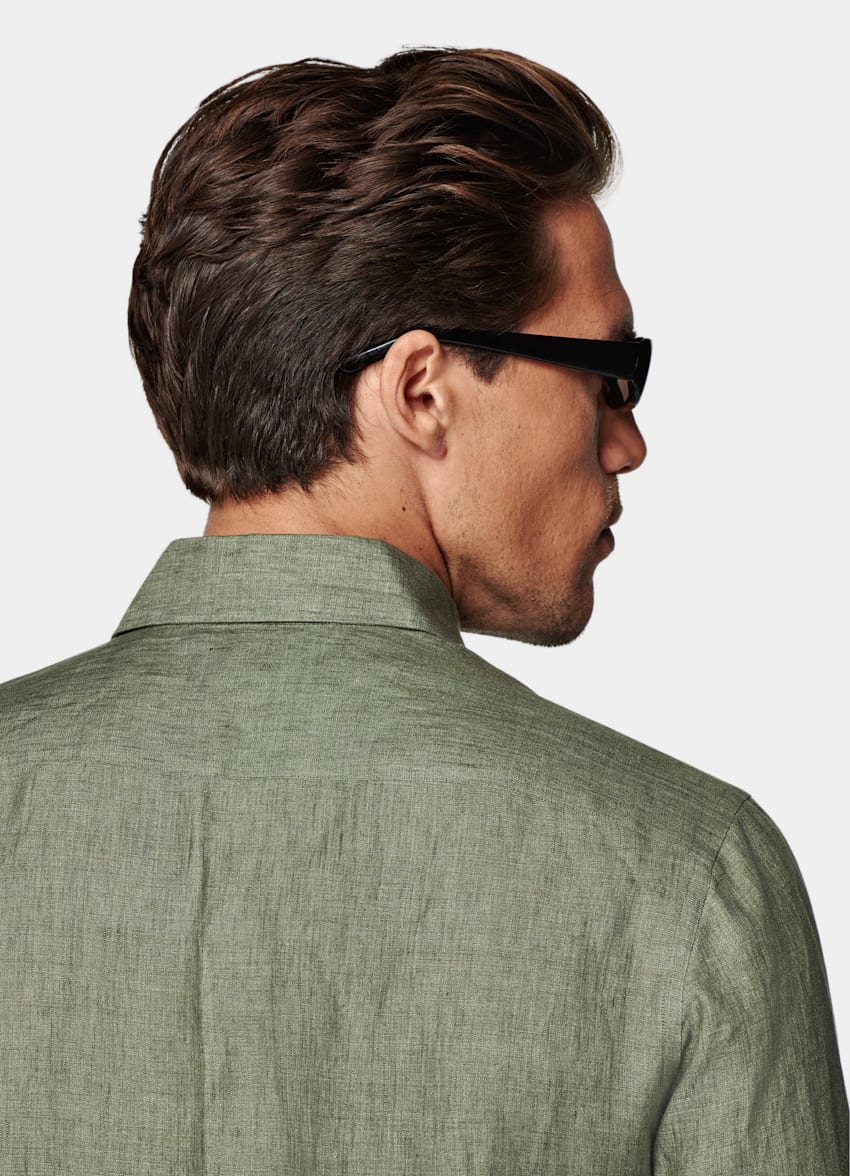 Green Linen Shirt