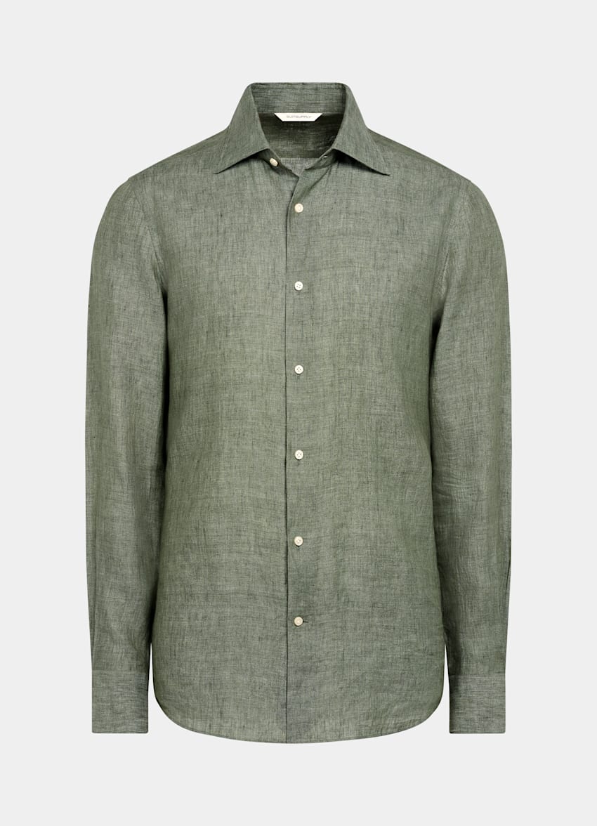 Green Linen Shirt